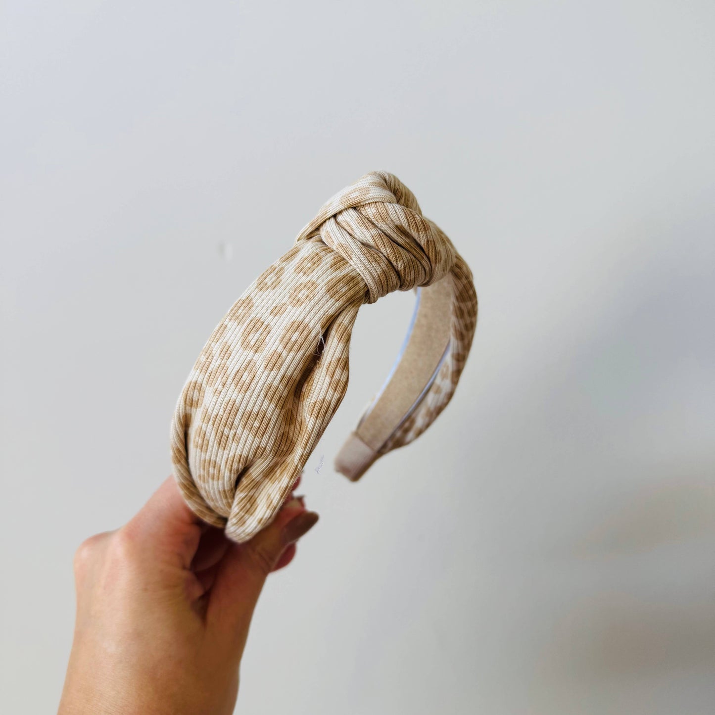 Bibi Kidz - Knoop Haarband Panter Beige