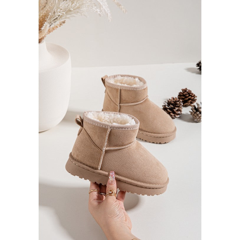 Beige Suèdelook Boots met Fleecevoering