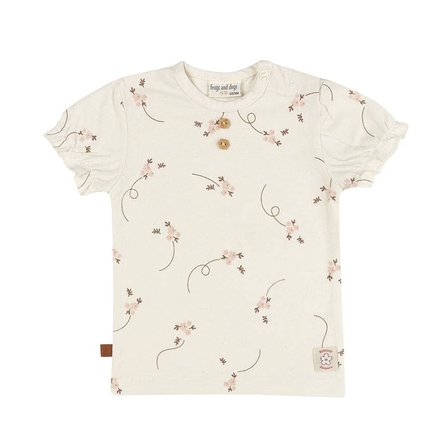 Frogs & Dogs Baby T-Shirt - Flo SS | White Alyssum
