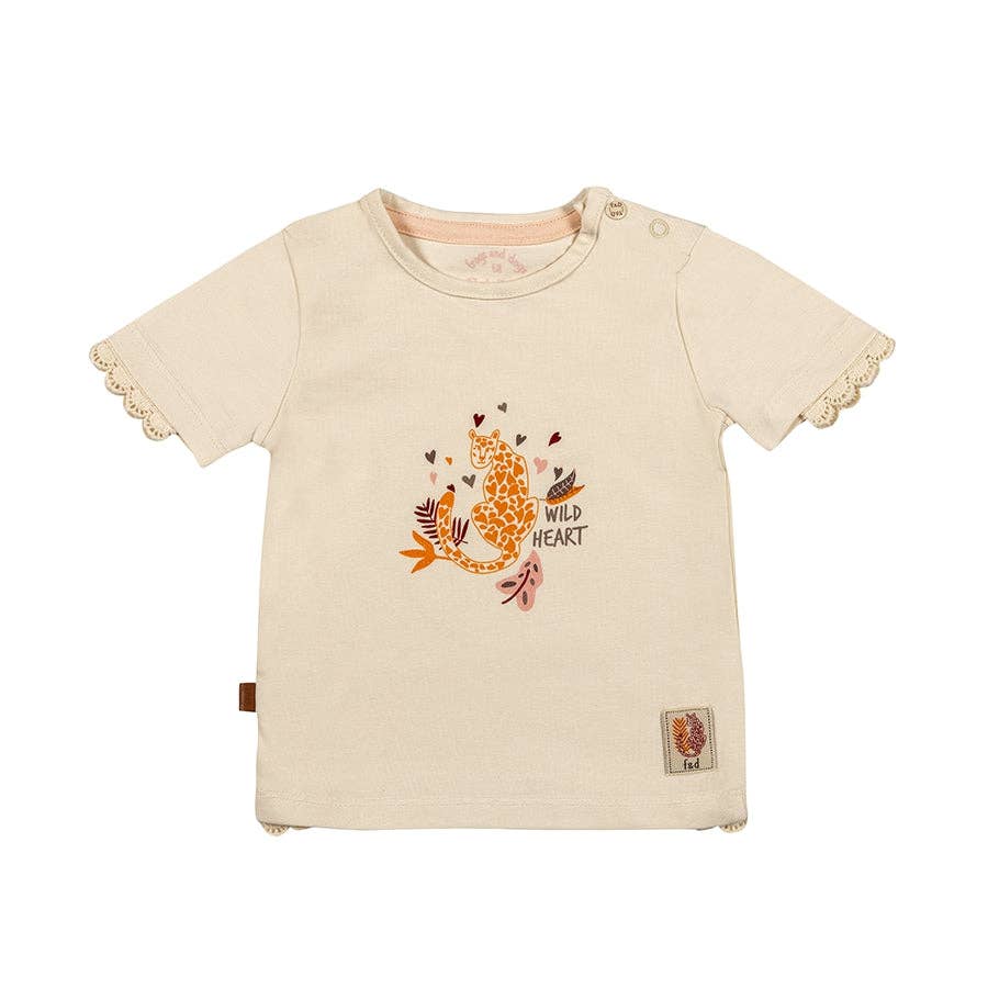 Frogs & Dogs Baby Jungle T-shirt - Wild Heart | Off White