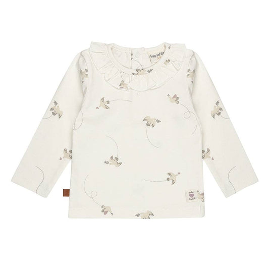 Frogs & Dogs Babyshirt met Ruffle Kraag - Follow Your Heart | Jet Stream