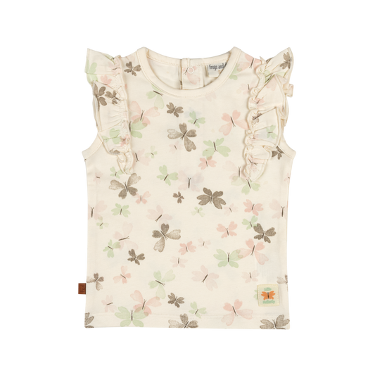 Frogs & Dogs Kids - Ruffle T-Shirt Butterflies | Pristine