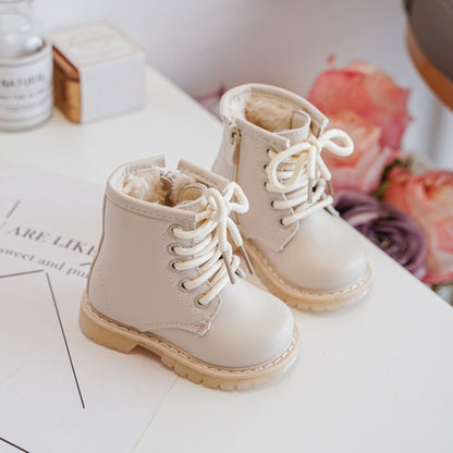 Gevoerde enkellaarsjes met rits - Beige